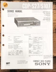 Sony CDP-S27 CDP-S107 Player Service Manual *original*. Fixed Price $19.97.