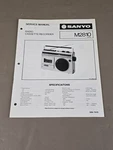 Sanyo Radio Cassette Recorder M2810 Service Manual D-6140. Fixed Price $54.95.