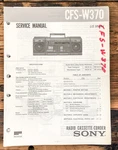Sony CFS-W370 Radio / Boombox Service Manual *original*. Fixed Price $19.97.