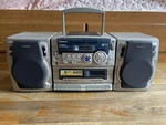 Aiwa CA-DW247U Carry Component System With Cd Player/ Dual Tape Cassette Boombox. Fixed Price $130.00.