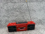 Vintage Sony Sports CFS-950 Red Stereo Cassette-corder Am/fm Radio Boombox. Fixed Price $200.00.