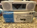 Vintage Unisef Japan SZ-70 White Boombox Fm/am Radio Cassette Player/recorder. Fixed Price $129.99.