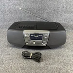 Sony CFD-V5 Portable Am/fm Cassette Cd Player Mega Bass Boom Box Tested & Works. Fixed Price $50.00.