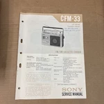 Sony CFM-33 Radio Cassette Original Service Manual. Fixed Price $12.71.