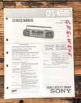 Sony CFS-W505 Radio / Boombox Service Manual *original*. Fixed Price $19.97.