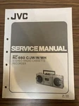Jvc RC-660 C/jw/w/wh Radio Service Manual Original. Fixed Price $23.21.
