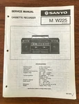 Sanyo W225 Boombox / Radio Cassette Service Manual *original*. Fixed Price $24.89.