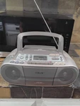 Vintage Sony CFD-S01 Boombox Cd Radio Cassette Player Tested Works With Ac Cable. Fixed Price $56.00.