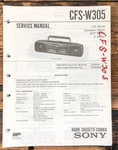 Sony CFS-W305 Radio / Boombox Service Manual *original*. Fixed Price $19.97.