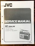 Jvc RC-204 Jw Radio Service Manual *original*. Fixed Price $19.97.