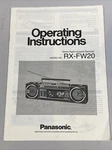 Vintage Panasonic RX-FW20 Operating Instructions Manual Portable Stereo Boombox. Fixed Price $13.36.