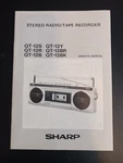 Sharp Stereo Radio Tape Recorder Owners Manual Only QT-12S/R/B/Y/BR/BK. Fixed Price $8.95.