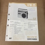 Sony CFM-25 Radio Cassette Original Service Manual. Fixed Price $12.71.