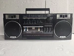 Sanyo Boombox M9716 Radio Cassette Player With Detachable Speakers Tested Works. Fixed Price $70.00.