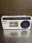 *read*vintage Rare Sanyo M1660 2 Band Radio Cassette Recorder Boombox White. Fixed Price $49.99.