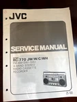 Jvc RC-770JW RC-770C RRC-770WH Service Manual Usa **original**. Fixed Price $19.99.