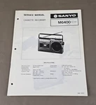 Sanyo Cassette Recorder M6400 Service Manual D-6071. Fixed Price $54.95.