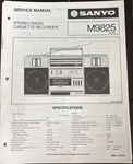 Sanyo . June/ 84/ M9825 Stereo Radio Cassette Recorder Service Manual. Fixed Price $20.00.