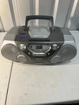 Philips AZ1065 Cd Radio Cassette Boombox Working No Power Cord Cracked Window. Fixed Price $21.92.