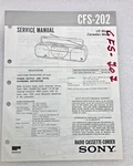 Original Oem Sony CFS-202 Service Manual Repair Radio Cassette Corder 1989. Fixed Price $12.99.