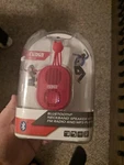 New Naxa NAS-3046 Red Neckband Speaker With Bluetooth, Fm Radio, MP3 Player. Fixed Price $5.00.