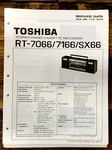 Toshiba RT-7066 RT-7166 RT-SX66 Radio Cassette Service Manual *original*. Fixed Price $19.97.