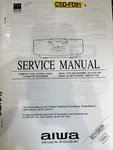 Aiwa CSD-FD91U CSDFD91 Repair Service Manual From The Usa **original**. Fixed Price $23.99.