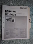 Toshiba RT-7025 Service Manual Original Repair Book Stereo Radio Boombox. Fixed Price $20.00.