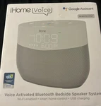 Ihome Voice Bedside Clock Speaker With Google Assistant And Bluetooth. Nib. Fixed Price $68.99.