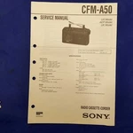 Sony CFM-A50 Service Manual Original Paper Oem Repair Guide Usa. Fixed Price $43.44.