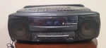 Sharp WQ-CH400 Boombox 5 Disc Cd Changer, Dual Cassette. Tested, Works, Read.... Fixed Price $39.00.