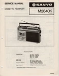 Sanyo M2840K Cassette Recorder Service Manual. Fixed Price $13.00.