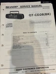 Orig. Sharp QT-CD26(BK) QTCD26 Repair & Service Manual *original*. Fixed Price $13.99.