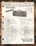 Sony CFS-W510 -W510L -W510S Radio Prelim. Service Manual *original*. Fixed Price $19.97.