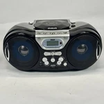 Rca RCD147 Portable Radio Boombox Twin Bass Digital Am/fm Black Silver. Fixed Price $39.99.