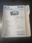 Sony ZS-D50 Service Manual Original Repair Book Personal Audio System. Fixed Price $49.99.