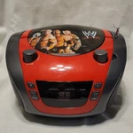Wwe VEC11002 Boombox Cd Player Am/fm Radio Aux Input Red Black. Fixed Price $74.99.