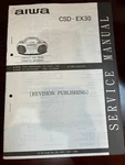 Aiwa CSD-EX30 CSDEX30 Repair Service Manual From The Usa **original**. Fixed Price $14.99.