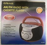 Vintage Craig Portable Am/fm Radio Cassette Player Model CPC3407 New Box. Fixed Price $55.00.