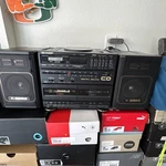 Vtg Sharp X-bass Gx CD10 (bk) Boombox Portable Cd/stereo/cassette/radio. Fixed Price $90.00.