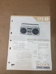 Sony CFS-66 Stereo Radio Cassette Original Service Manual. Fixed Price $15.71.