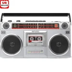 Retro Bluetooth Boombox Cassette Player Stereo Radio Usb Aux Micro Sd Recorder. Fixed Price $156.20.