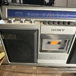 Sony CFS-43 Am/fm Stereo Boombox Cassette Player Silver Black. Fixed Price $100.00.