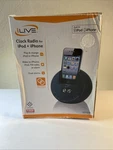 Ilive ICP101B Digital Clock Radio Alarm Dock For Apple Ipod And Iphone. Fixed Price $25.99.