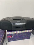 Sony CFD-6 Portable Boombox Am/fm Radio Cassette Cd Player*only Tape Has Issue. Fixed Price $27.99.