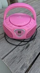 Auna KCD-618 Portable Fm Boombox Usb Headphone Jack Pink 8HR 1CD. Fixed Price $50.00.