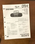 Sony CFD-9 Boombox Radio Service Manual *original*. Fixed Price $13.97.
