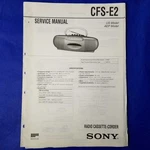 Sony CFS-E2 Service Manual Original Paper Oem Repair Guide Usa. Fixed Price $29.95.