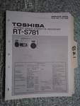 Toshiba RT-S781 Service Manual Original Repair Book Stereo Radio Tape Boombox. Fixed Price $20.00.