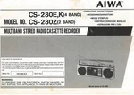 Aiwa CS-230 Boombox User Instructions Owner's Manual En De Fr Es It. Fixed Price $11.54.